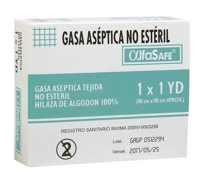 Gasa Alfa Aseptica 1X1