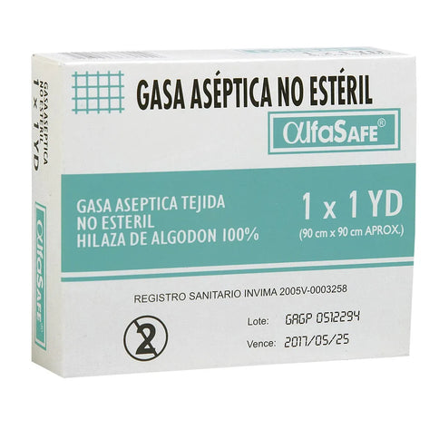 Gasa Alfa Aseptica 1X1