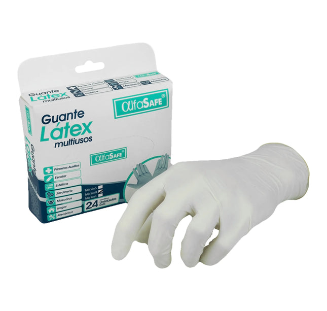 Guante Examen Alfa Latex 24 Uds M