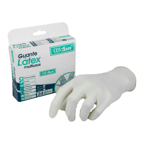 Guante Examen Alfa Latex 24 Uds M