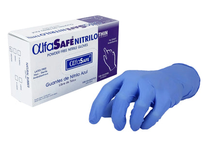 Guante Nitrilo Alfa Liv.Azul Talla M 100 Und