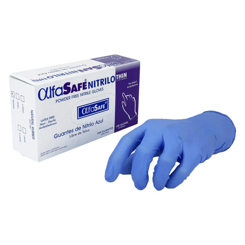 Guante Nitrilo Alfa Liv.Azul Talla M 100 Und