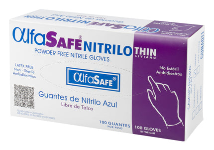 Guante Nitrilo Alfa Liv.Azul Talla S 100 Und
