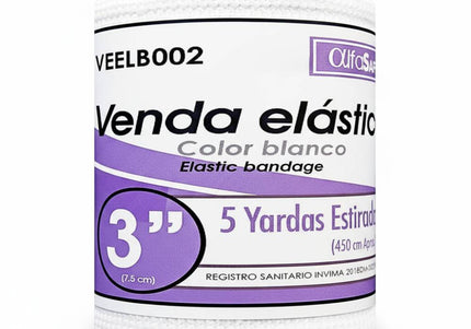 Venda Elastica Blanca Alfa 3X5