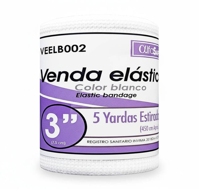 Venda Elastica Blanca Alfa 3X5