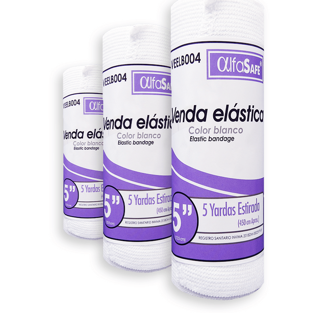 Venda Elastica Blanca Alfa 5X5