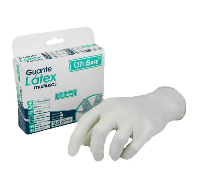 Guante Examen Alfa Latex 24 Uds S