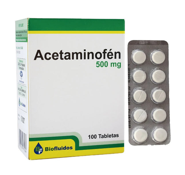 Acetaminofen 500 Mg 100 Tabletas Quibi