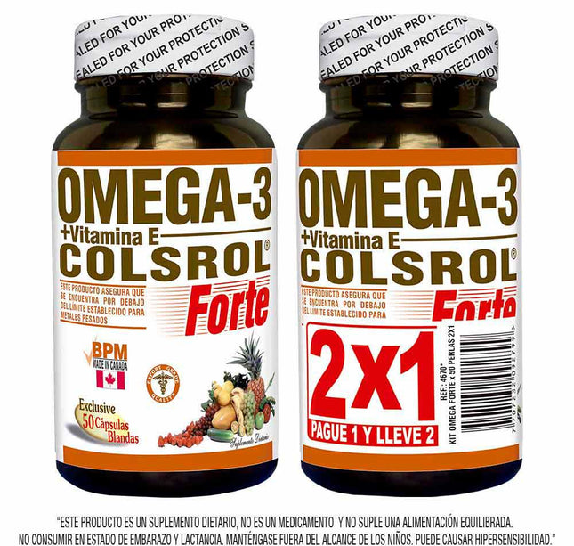 Omega 3 Plus Colsrol 50 Softgels 2X1