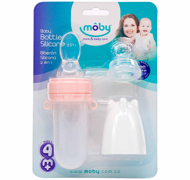 Biberon Silicona 2 En 1 Moby 1 Oz