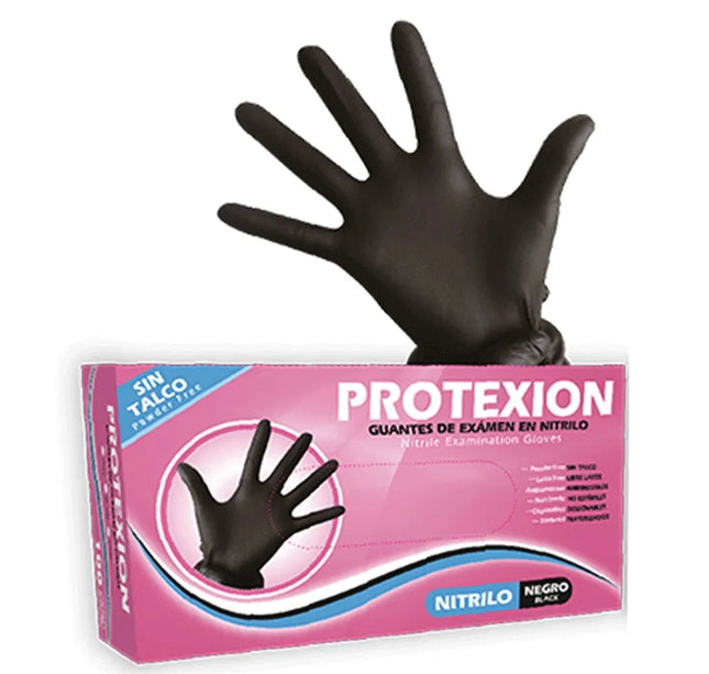 Guante Nitrilo Protexion Negro M 100 Und