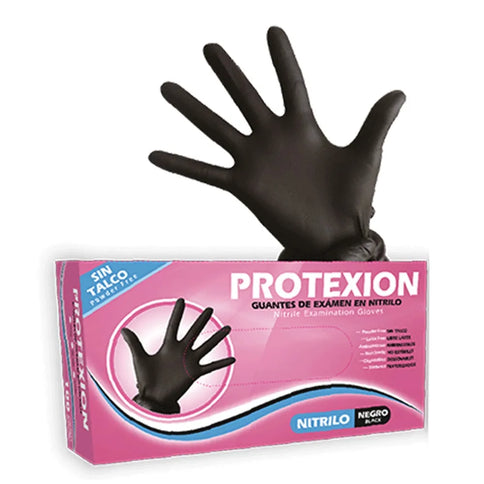 Guante Nitrilo Protexion Negro M 100 Und