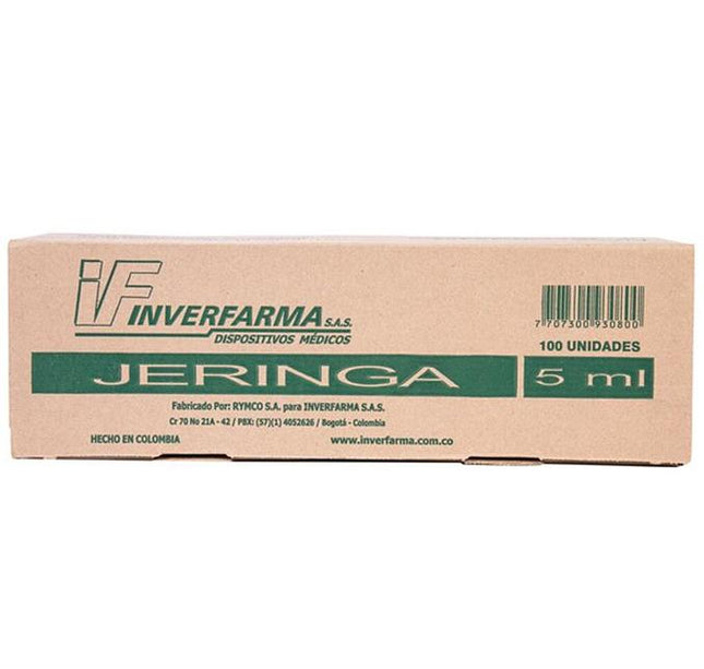 Jeringa 3P 5Ml 21X1.1/2 100 Und Inverfarma
