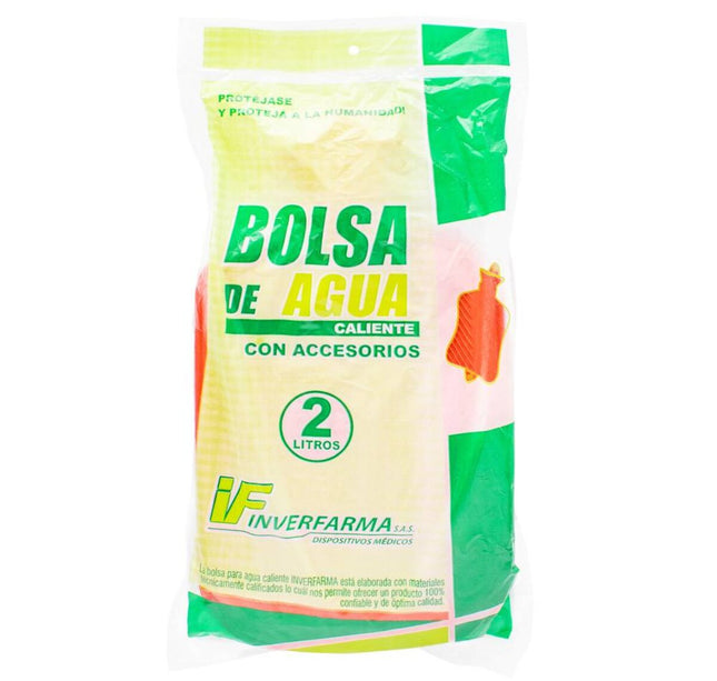 Bolsa Agua Caliente 2 Lt Con Accesorios Inverfarma