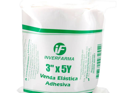 Venda Elastica Adhesiva 3X5 Piel Inverfarma