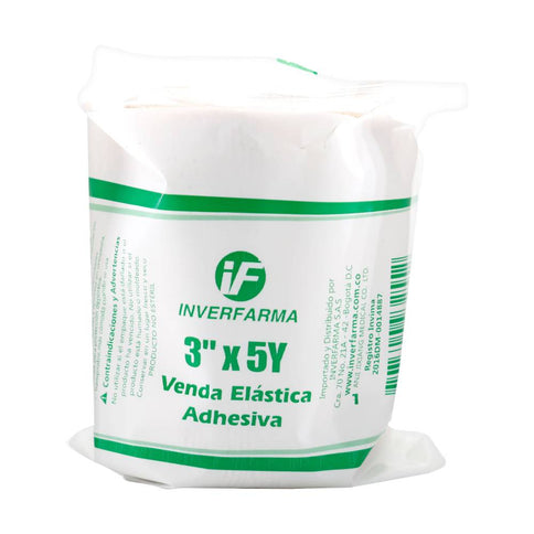 Venda Elastica Adhesiva 3X5 Piel Inverfarma
