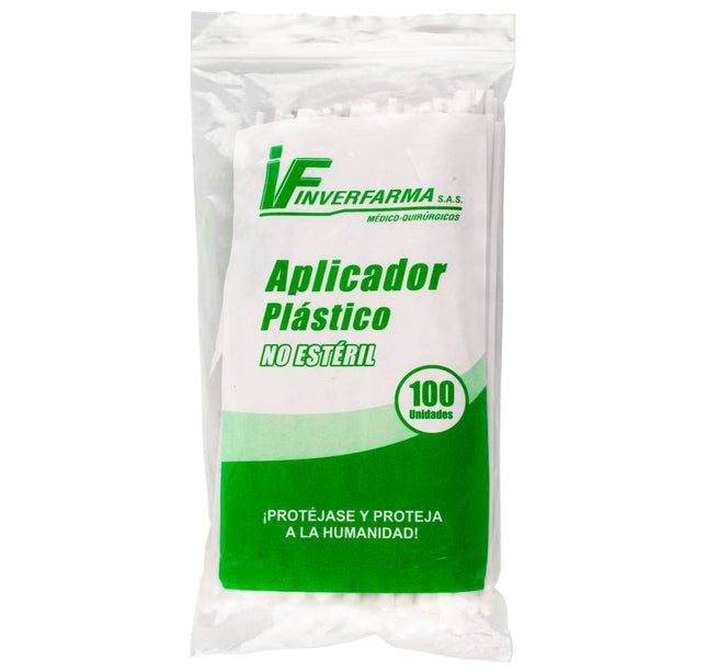 Aplicador Plastico 100 Und Inverfarma