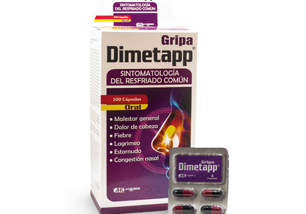 DIMETAPP GRIPA 500 MG 100 CAPSULAS