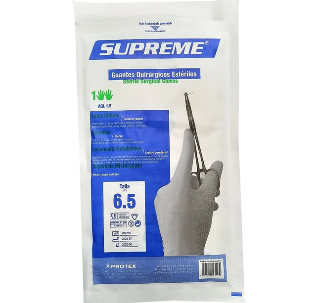 Guantes Quirurgicos Esteril Suprem Talla 6.5