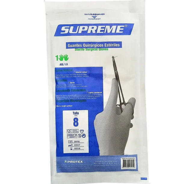 Guantes Quirurgicos Esteril Supreme T 8