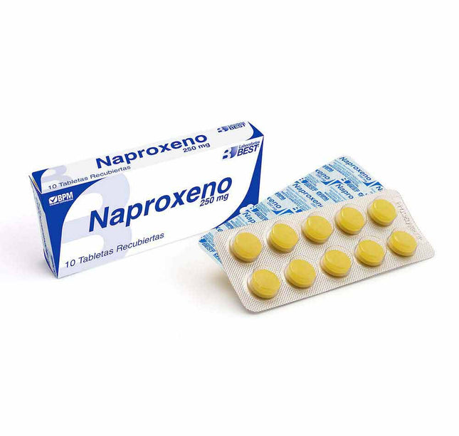 Naproxeno 250 Mg 10 Tbs