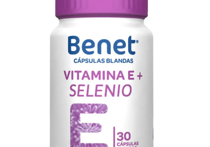 Benet Vitamina E+Selenio 30 Capsulas Blandas