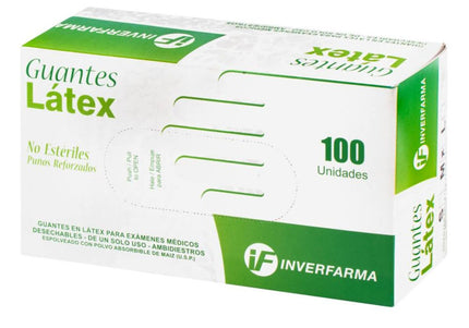 Guante Latex G.V. Talla S 100 Und Inverfarma