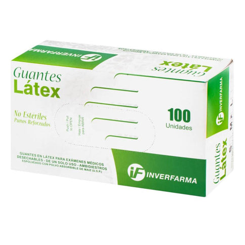 Guante Latex G.V. Talla S 100 Und Inverfarma