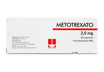 Metotrexato 2.5 Mg 100 Tabletas