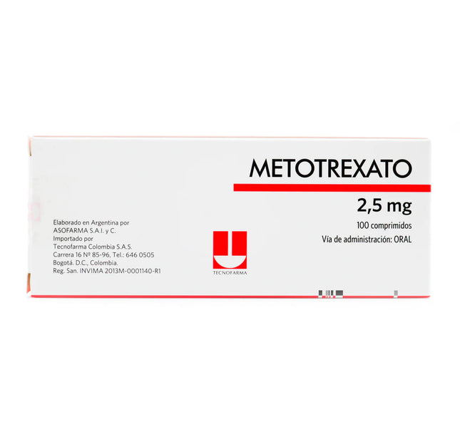 Metotrexato 2.5 Mg 100 Tabletas