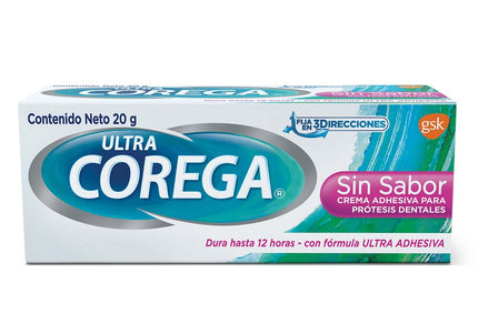 Crema Corega 3D Ultra Sin Sabor 20 Gr