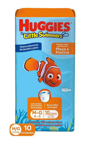 Pañales Bano Huggies Little Swimmers M-G 10 Und