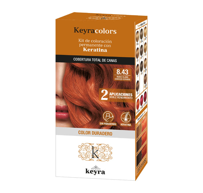 Tinte Keyra Colors 8.43 Rubio Claro Cobrizo Tb
