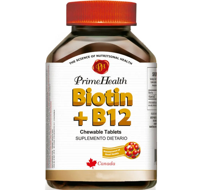B12+Biotina Masticable 60 Tabletas