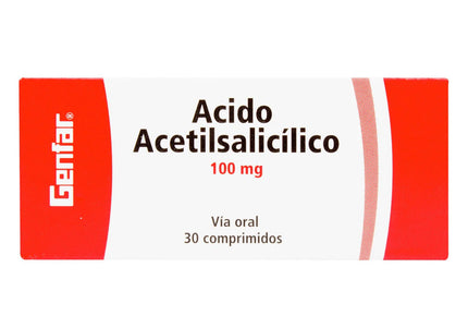 Acido Acetilsalicilico 100 Mg 30 Tbs Gf