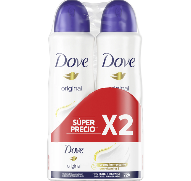 2 Desodorante Dove Spray Original 87 Gr