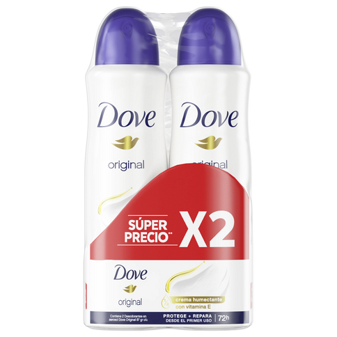2 Desodorante Dove Spray Original 87 Gr