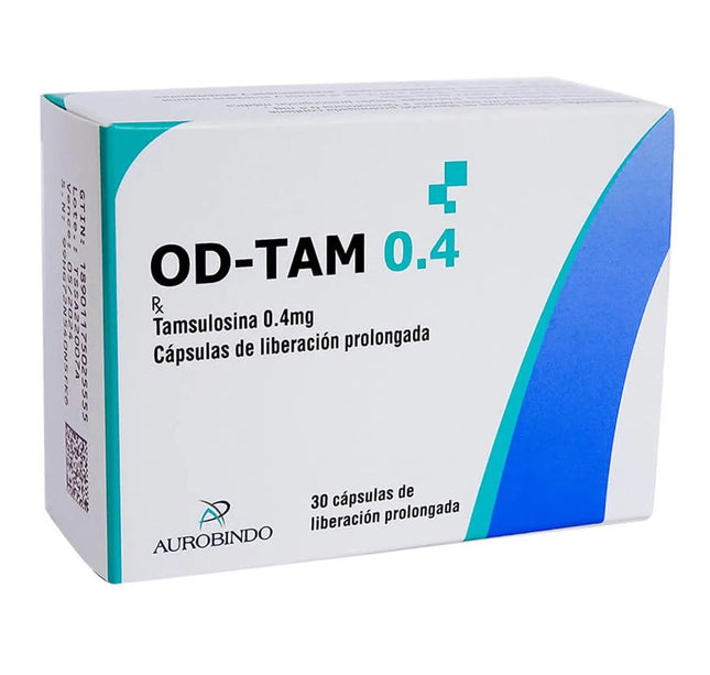 Od-Tam 0.4 (Tamsulosina) Liberación Prolongada 30 Capsulas