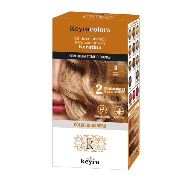 Tinte Keyra Kit 8 Rubio Claro