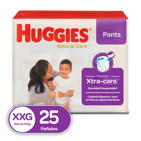 Pañales Huggies Natural Care Etapa 5 Xxg 25 Unds