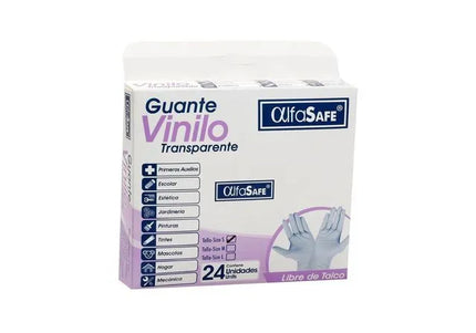 Guantes Vinilo Alfasafe 24 Und S