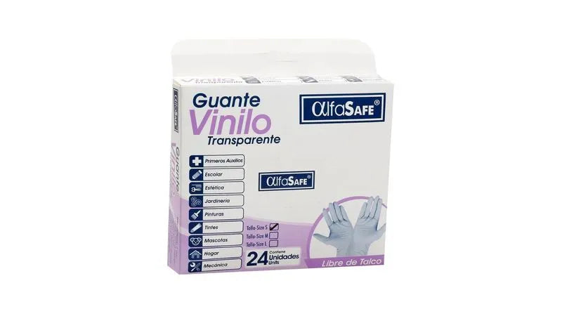 Guantes Vinilo Alfasafe 24 Und S