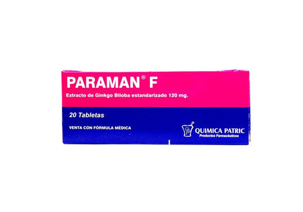 Paraman F 120 Mg 20 Tabletas