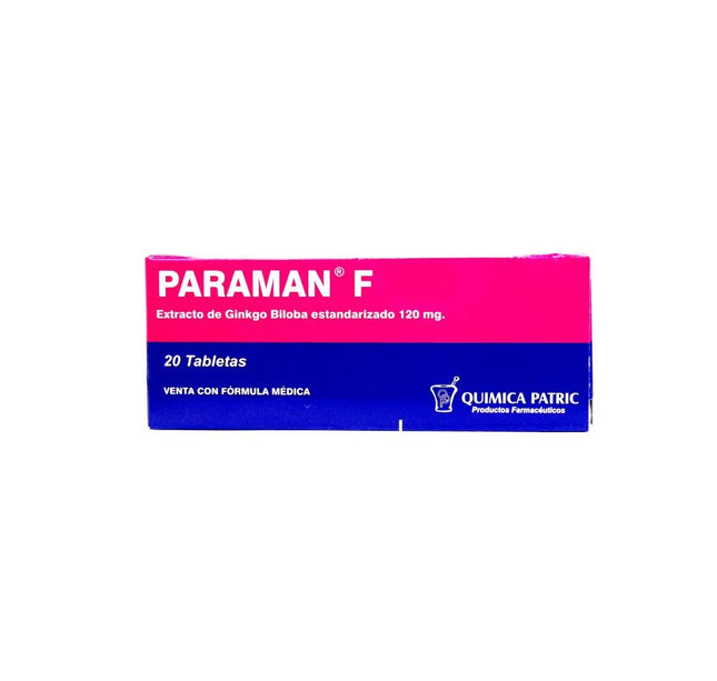 Paraman F 120 Mg 20 Tabletas
