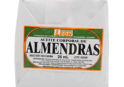 Aceite Almendras 1 Onza 12 Und Leon