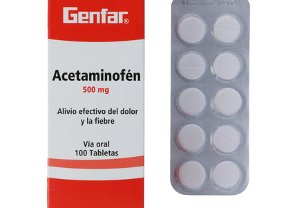 Acetaminofen 500 Mg 100 Tabletas Gf