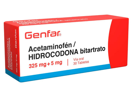 Acetaminofen / Hidroco 325Mg/5Mg 30Tbs