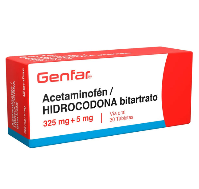 Acetaminofen / Hidroco 325Mg/5Mg 30Tbs
