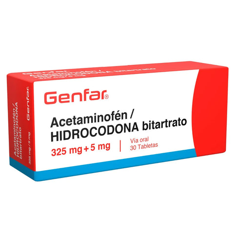 Acetaminofen / Hidroco 325Mg/5Mg 30Tbs