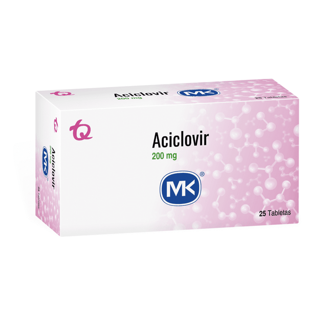 Aciclovir 200 Mg 25 Tabletas Mk